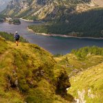 Il lago di Devero dal sentiero per l'Alpe della valle